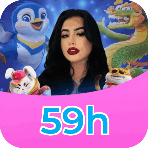 Interface do aplicativo 59h mostrando jogos disponíveis no iOS e Android